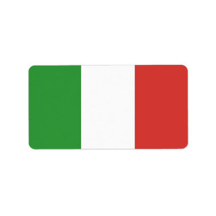 Italian Flag Label
