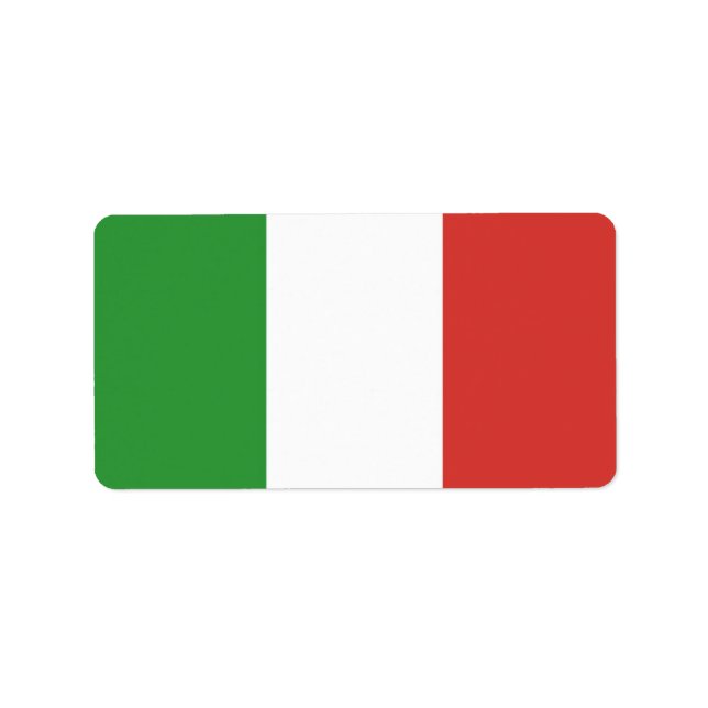 Italian Flag Label (Front)