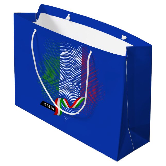 Italian flag large gift bag (Back Angled)