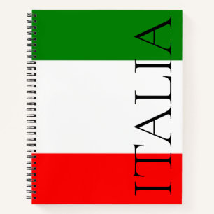 Italian Flag Large ITALIA Notebook