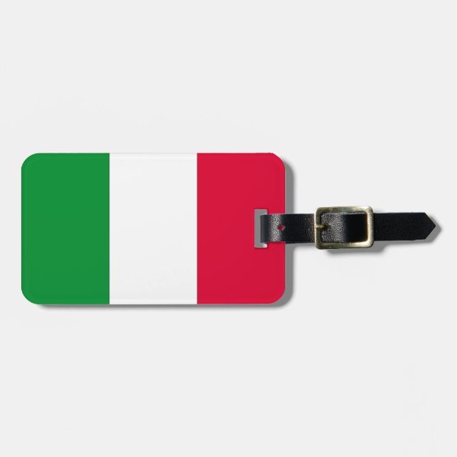 Italian Flag Luggage Tag (Front Horizontal)
