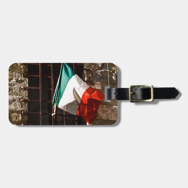 Italian Flag Luggage Tag (Front Horizontal)