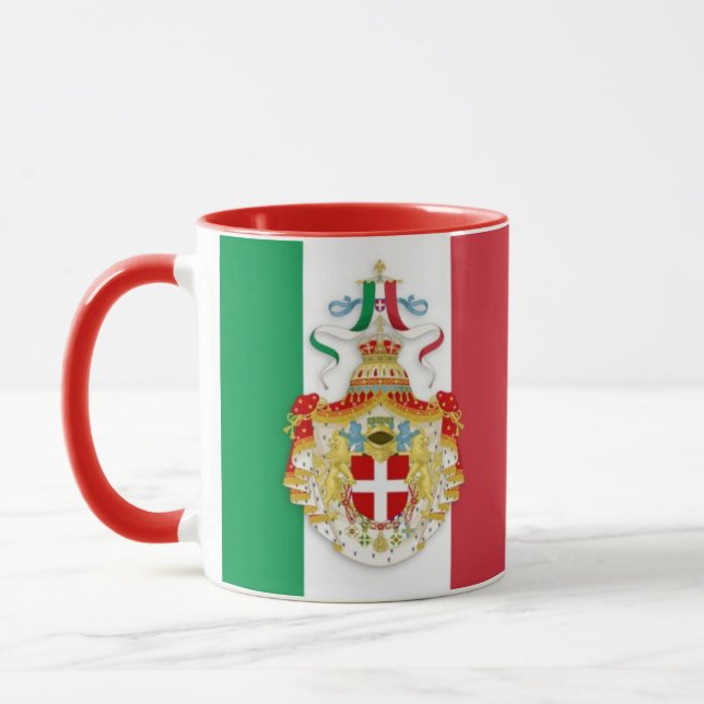 Italian Flag mug with insignia of the kingdom (Left)