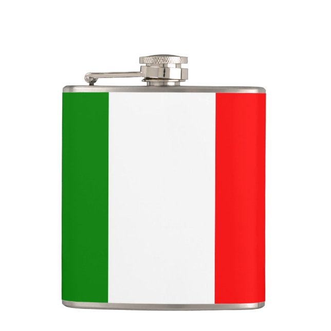 Italian Flag of Italy Bandiera d'Italia Tricolore Hip Flask (Front)