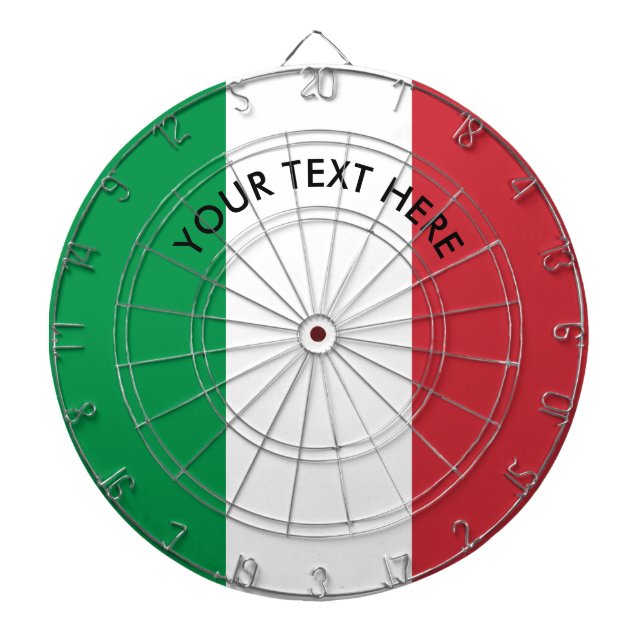 Italian flag of Italy custom dartboard (Front)