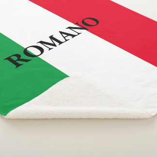 Italian flag of Italy custom Sherpa fleece blanket