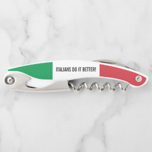 Italian flag of Italy personalized foldable Corkscrew
