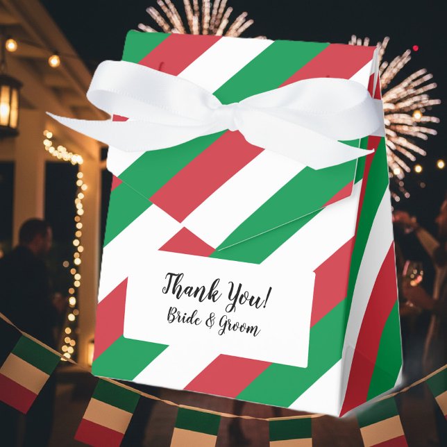 Italian flag of Italy wedding party favour box (Creator Uploaded)