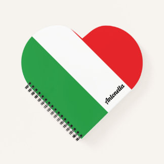 Italian Flag Personalized  Notebook