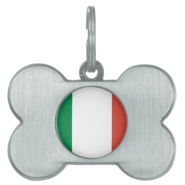 italian flag pet ID tag (Front)