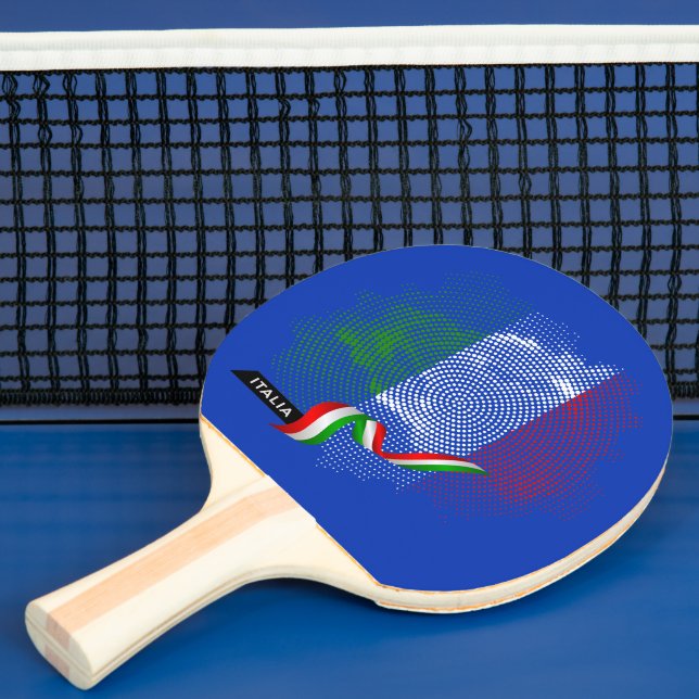 Italian flag ping pong paddle (Insitu)