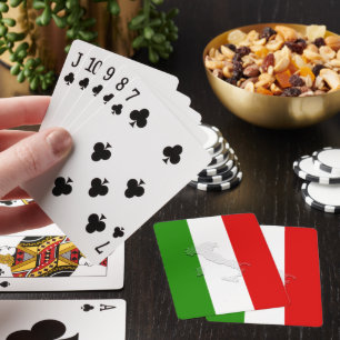 Italian flag playing cards