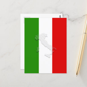 Italian flag postcard