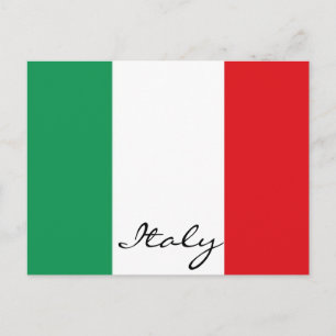 Italian flag postcard