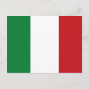 Italian flag postcard