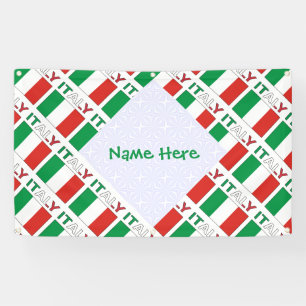 Italian Flag Republic Day Pride Personalized Gift Banner