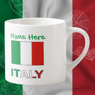 Italian Flag Republic Day Pride Personalized Gift Espresso Cup