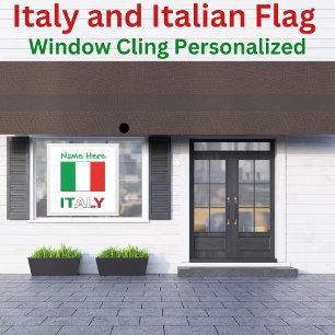 Italian Flag Republic Day Pride Personalized Gift Window Cling