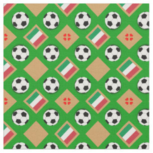 Italian Flag & Soccer Ball /Italy Football fashion Fabric
