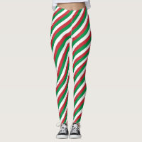 Italian flag stripe pattern leggings