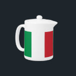 Italian Flag Teapot<br><div class="desc">Elegant Teapot with Flag of Italy. This product its customizable.</div>
