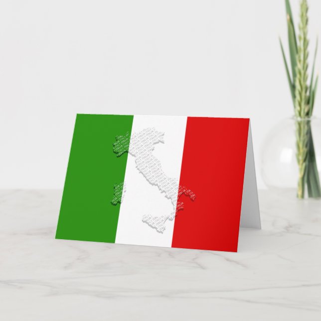 Italian flag thank you card (Front)