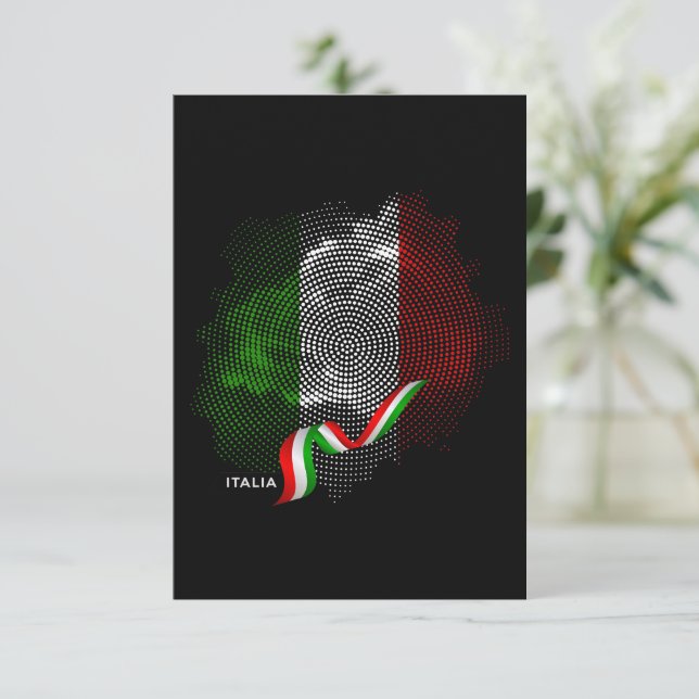 Italian flag thank you card (Standing Front)
