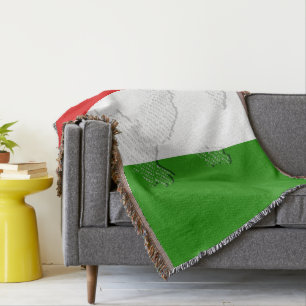 Italian flag throw blanket