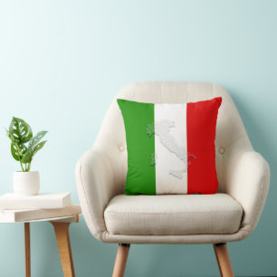 Italian flag throw pillow