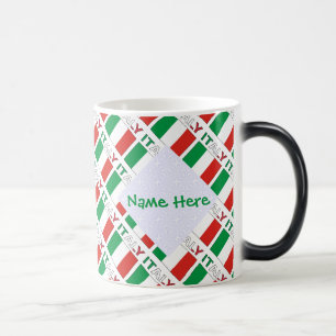 Italian Flag Tiled Personalized Heritage Design Magic Mug