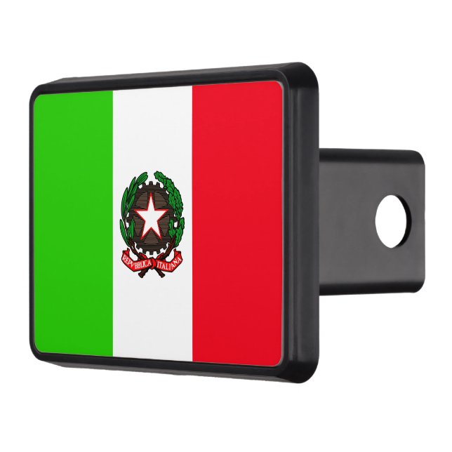 Italian flag trailer hitch cover (Left)