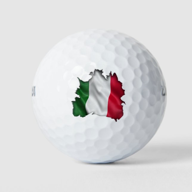 Italian Flag Underneath Golf Balls (Front)
