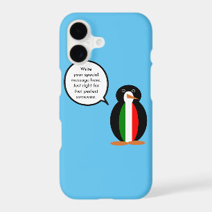Italian Flag Wildlife Penguin Personalized Gift