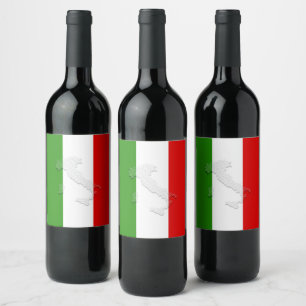 Italian flag wine label