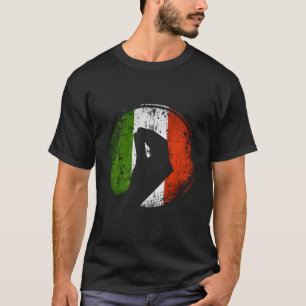 Italian Flag With Pointy Hand Gesture Capeesh Funn T-Shirt