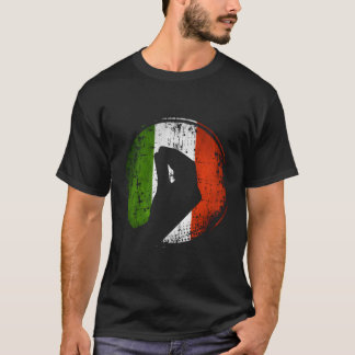 Italian Flag With Pointy Hand Gesture Capeesh Funn T-Shirt