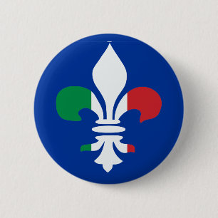 Italian Fleur de Lis Button