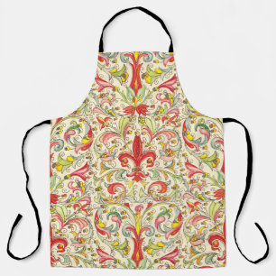 Italian Florentine Fleur de Lis Pattern Apron