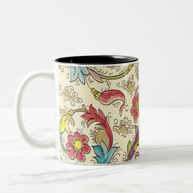 Italian Florentine Flourishes Two-Tone Coffee Mug (Left)