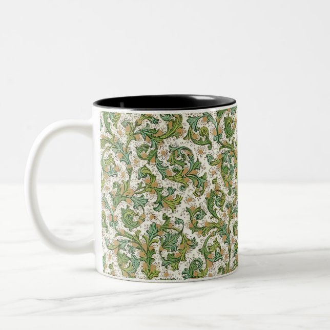 Italian Florentine Flourishes Two-Tone Coffee Mug (Left)