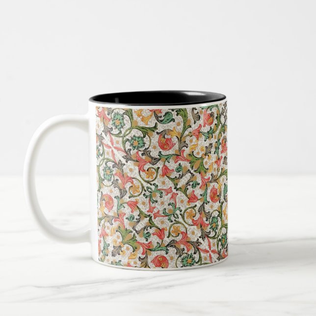 Italian Florentine Flourishes Two-Tone Coffee Mug (Left)
