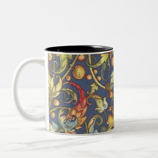 Italian Florentine Flourishes Two-Tone Coffee Mug (Left)