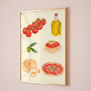 Italian Food Art Poster