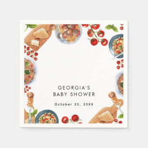 Italian Food Baby Shower  Napkin
