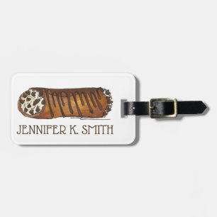 Italian Food Bakery Pastry Chocolate Chip Cannoli Luggage Tag