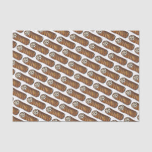 Italian Food Bakery Pastry Chocolate Chip Cannoli Tissue Paper