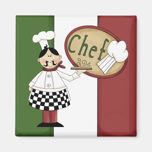 Italian Food Chef Magnet (Front)