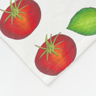 Italian Food Ingredients Mozzarella Tomato Basil Fleece Blanket