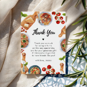 Italian Food Little Meatball Baby Shower Thank You Card