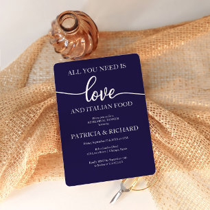 Italian Food Love Wedding Rehearsal Dinner Invite